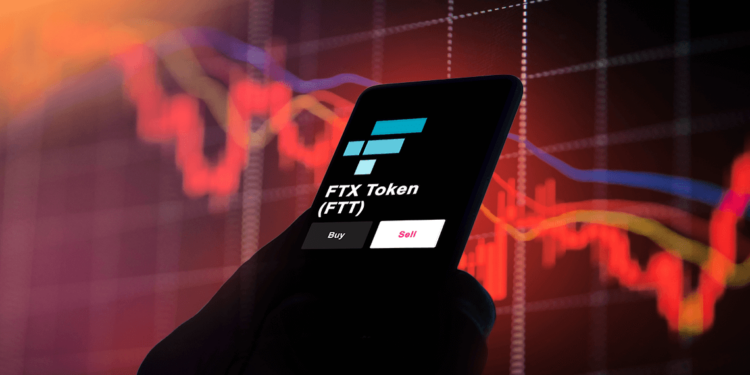 Token FTT con gráfico en rojo.