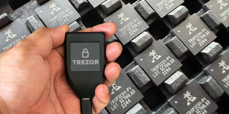 prototipo del nuevo chip de seguridad que utilizaría Trezor