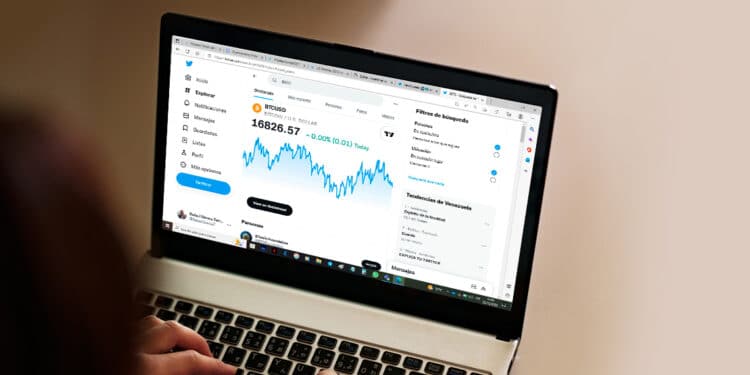 Gráfico de bitcoin en twitter.