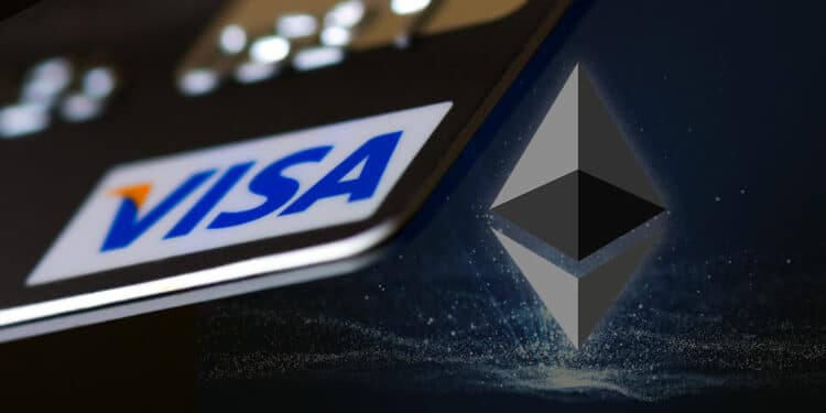 tarjeta visa con logo ethereum