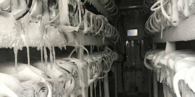 mineros congelados
