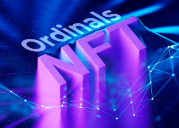 NFT, logo de Ordinals y nodos.