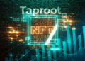 cuadro digital de NFT con Taproot en el fondo