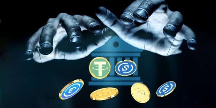 Banco central controlando las stablecoins.