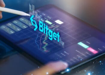 Tabla con inversiones y logo de Bitget