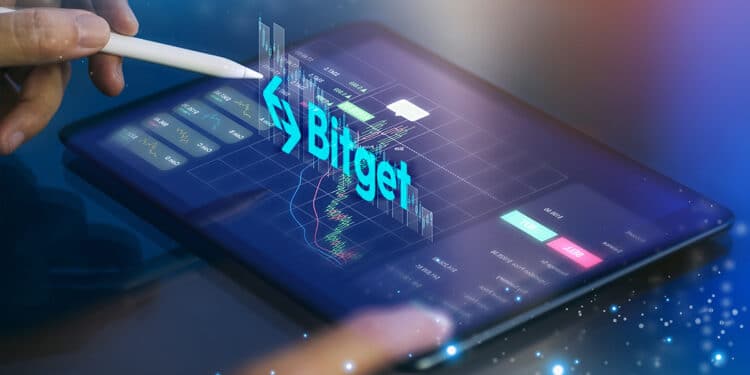 Tabla con inversiones y logo de Bitget
