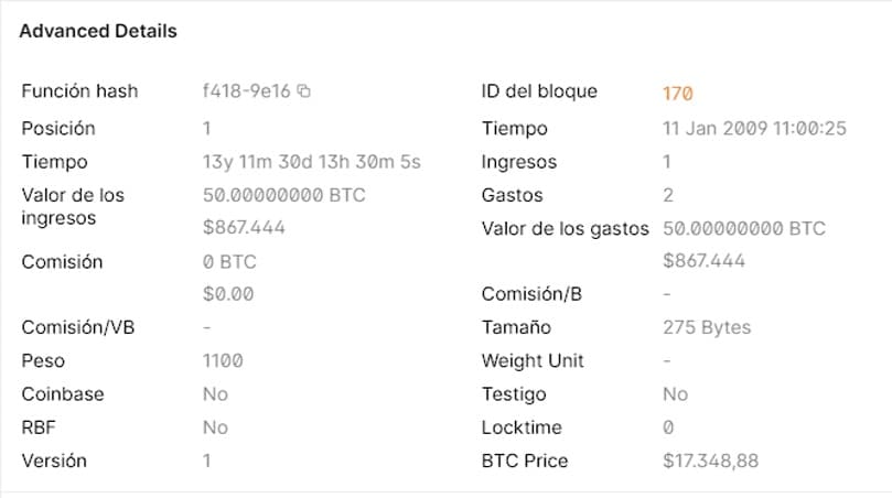 detalles de la primera transacción de bitcoin entre 2 personas
