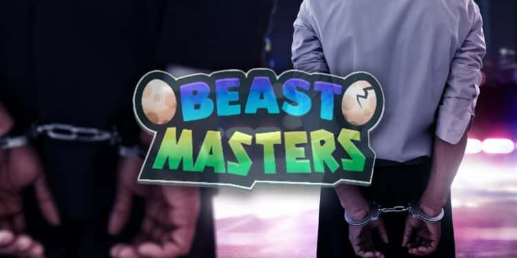 logo de Beast masters sobre personas siendo arrestadas