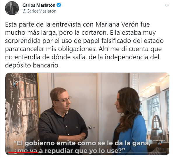 Maslatón hablando sobre bitcoin.