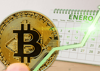 Bitcoin con calendario de enero.