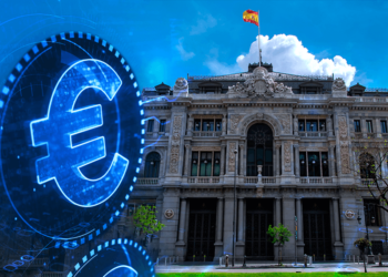 Euro digital junto al Banco de España.