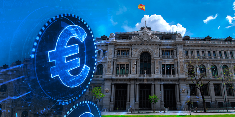 Euro digital junto al Banco de España.