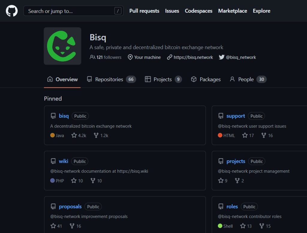 Github de Bisq