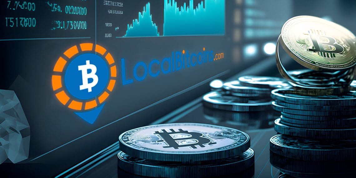 Logo Localbitcoin y bitcoins.