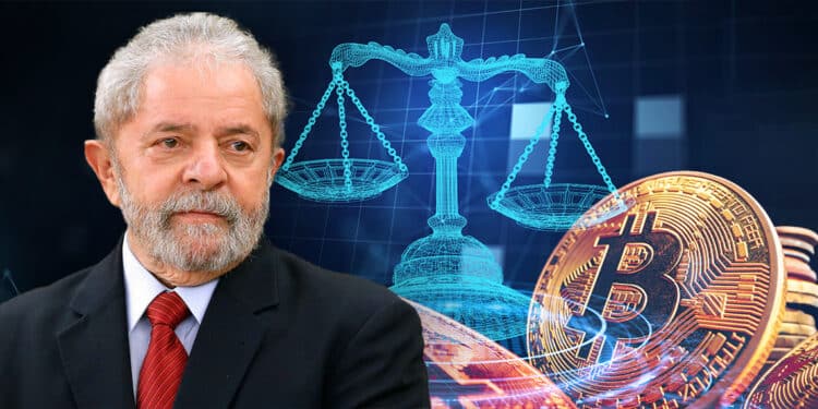 Lula Da Silva con BTC y balanza de la justicia