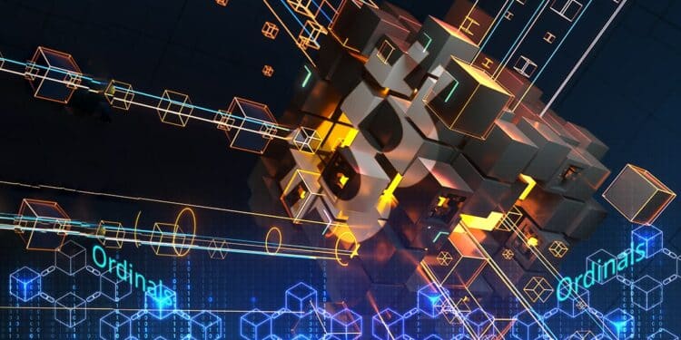 bloques digitales de ordinals inundando cadena de bloques de Bitcoin