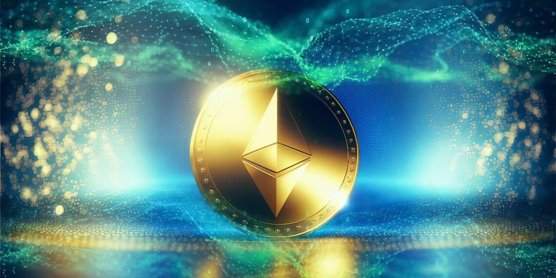 moneda de ethereum entre red digital