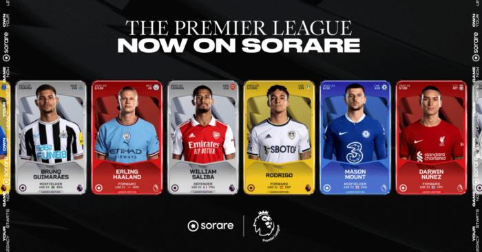Tarjetas de los jugadores de la Premier League en Sorare.
