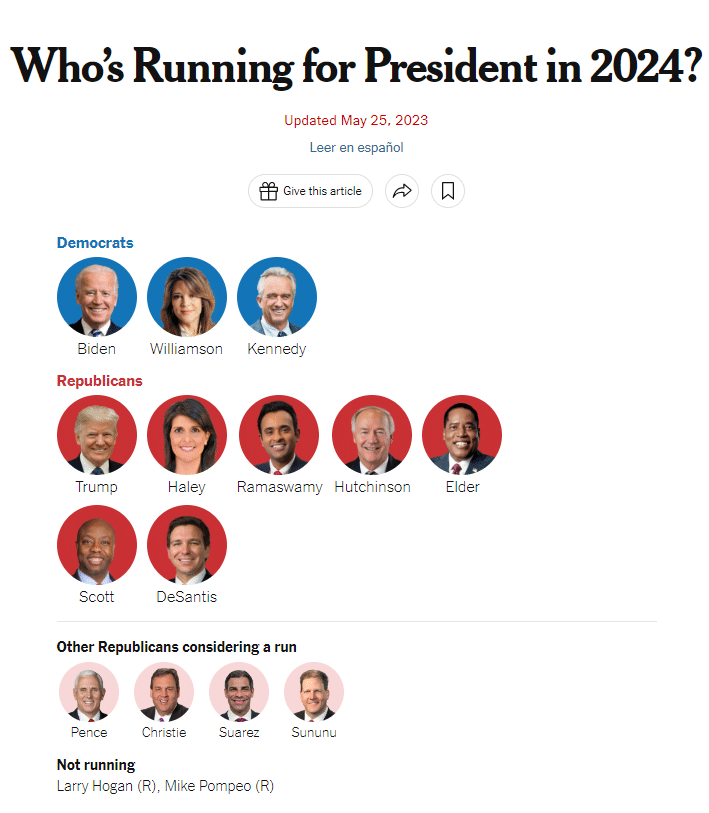 Candidatos a la presidencia de Estados Unidos.