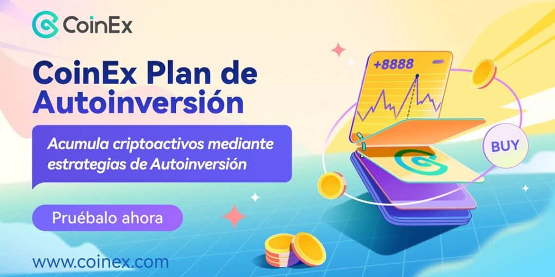 Pancarta promocional del Plan de AutoInversión de CoinEx.