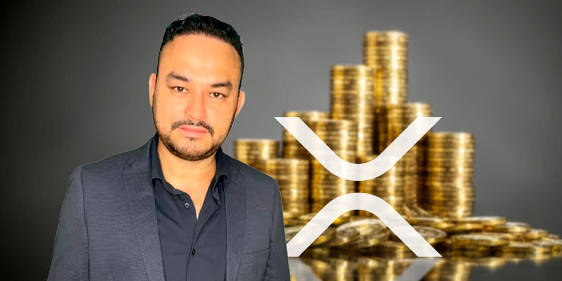 Jaime Merino y logo XRP.