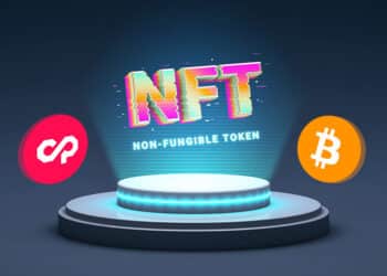 Logo de Counterparty, bitcoin y NFT.