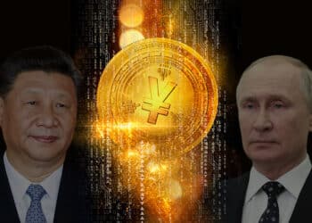 Putin y Xi Jinping entre un yuan digital.