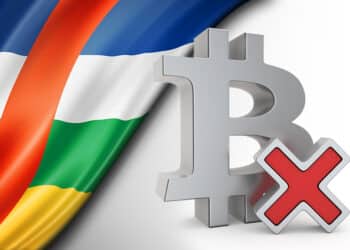 Bitcoin y bandera de República Centroafricana.