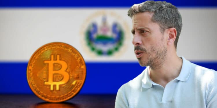 Saifedean Ammous, bitcoin y bandera de El Salvador.