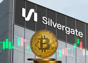 Bitcoin, gráfico de mercado y Silvergate Bank.