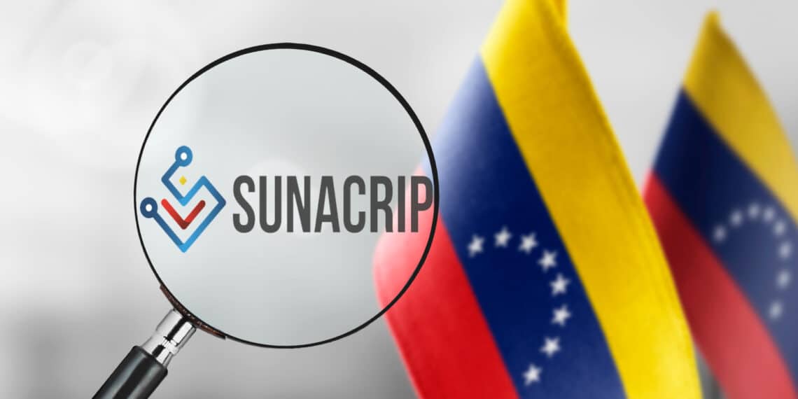 Sunacrip y bandera de Venezuela.