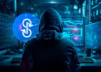 Hacker y logo de Yearn Finance.