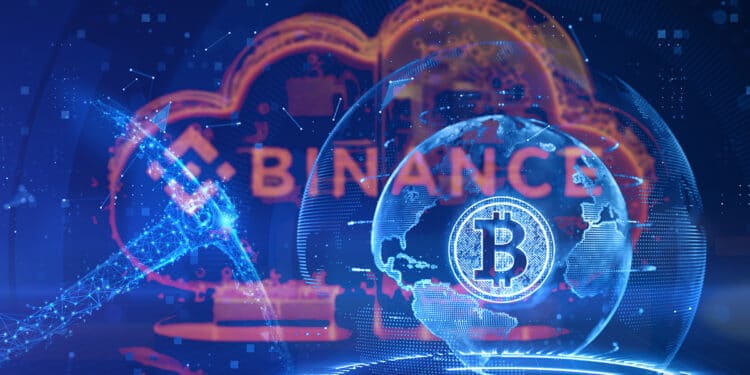 minería digital de bitcoin con nube de almacenamiento con logo de bitcoin en el fondo