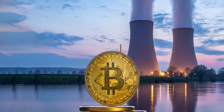 Granja de minería y bitcoin.