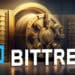 logotipo de Bittrex en frente de boveda cerrada