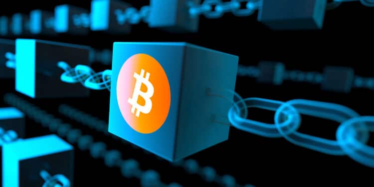 Se están viendo en Bitcoin algunas estadísticas inéditas en la historia de la red, como por ejemplo el peso promedio de los bloques. Composición por CriptoNoticias. Fuente: Ibrahim / adobe.stock.com ; BTC / cryptologos.com.