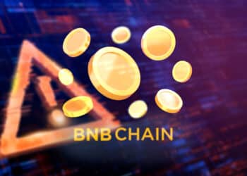 BNB CHAIN, tokens y símbolo de alerta.