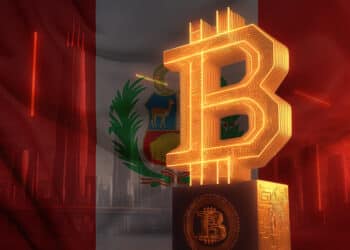 Bitcoin en ciudadela con bandera de Perú.