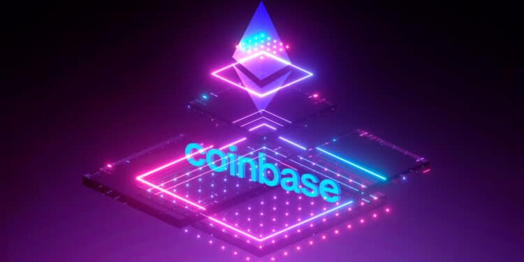 Capas, logo de ethereum y coinbase.