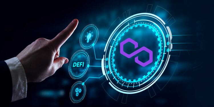 Logo de Polygon y DEFI.