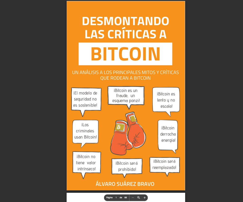 libro gratuito que desmiente 8 críticas que se le hacen a Bitcoin.