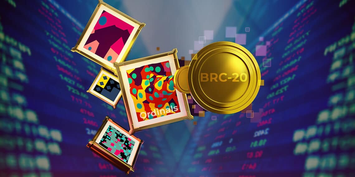 moneda y nft ordinals con interfaz de exchange e el fondo