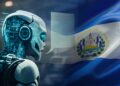 inteigencia artificial junto a bandera de El Salvador