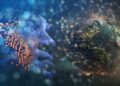 inteligencia artificial junto a mundo en cambio climatico sobre red digital