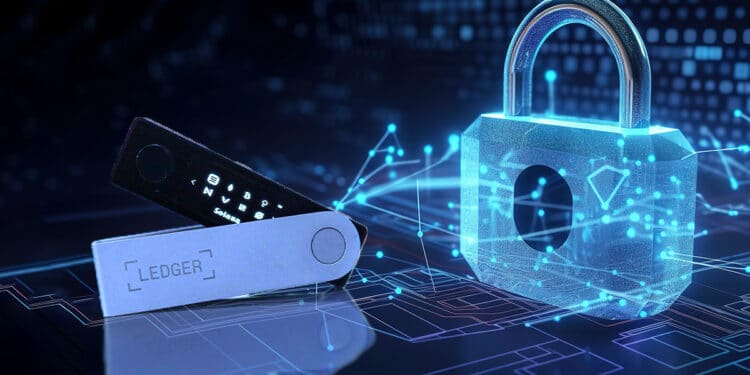 mondero ledger junto a candado digital