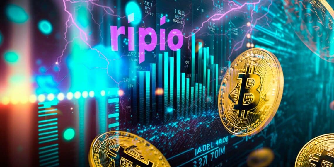 Logo de Ripio, bitcoin y lightning.