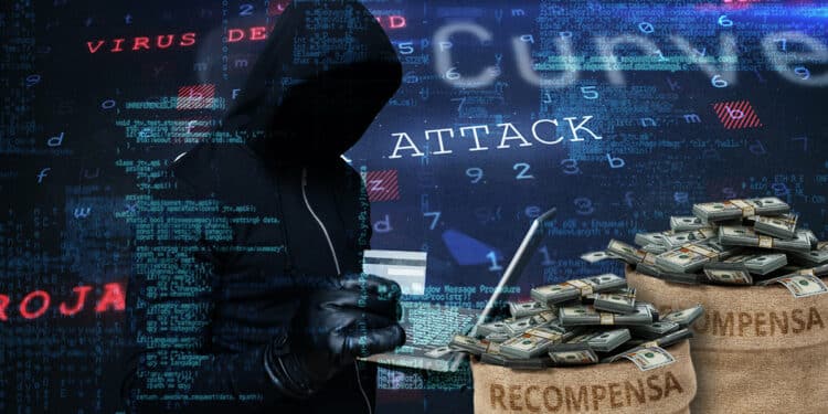 bolsas de dinero con hacker de curve Finance en el fondo