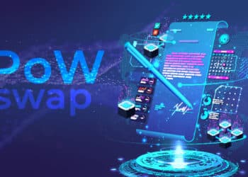 contrato inteligente junto a red digital y Pow Swap