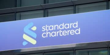 Letrero de Standard Chartered.