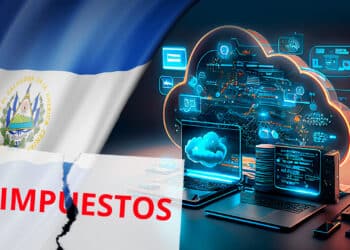 Bandera de El Salvador, impuestos rotos y tecnología.